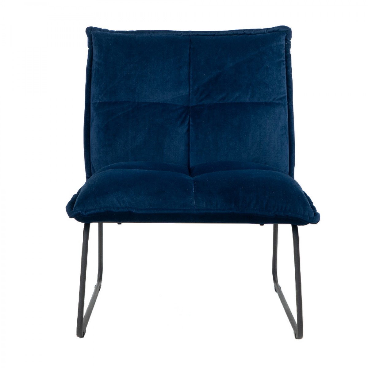 Fauteuil  Restaurant Cafe  Bar Et Horeca - Zoe  Velours Bleu foncé